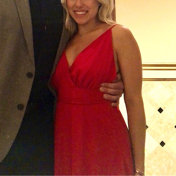 M floor length red dress in size small - Picture 2 of 2